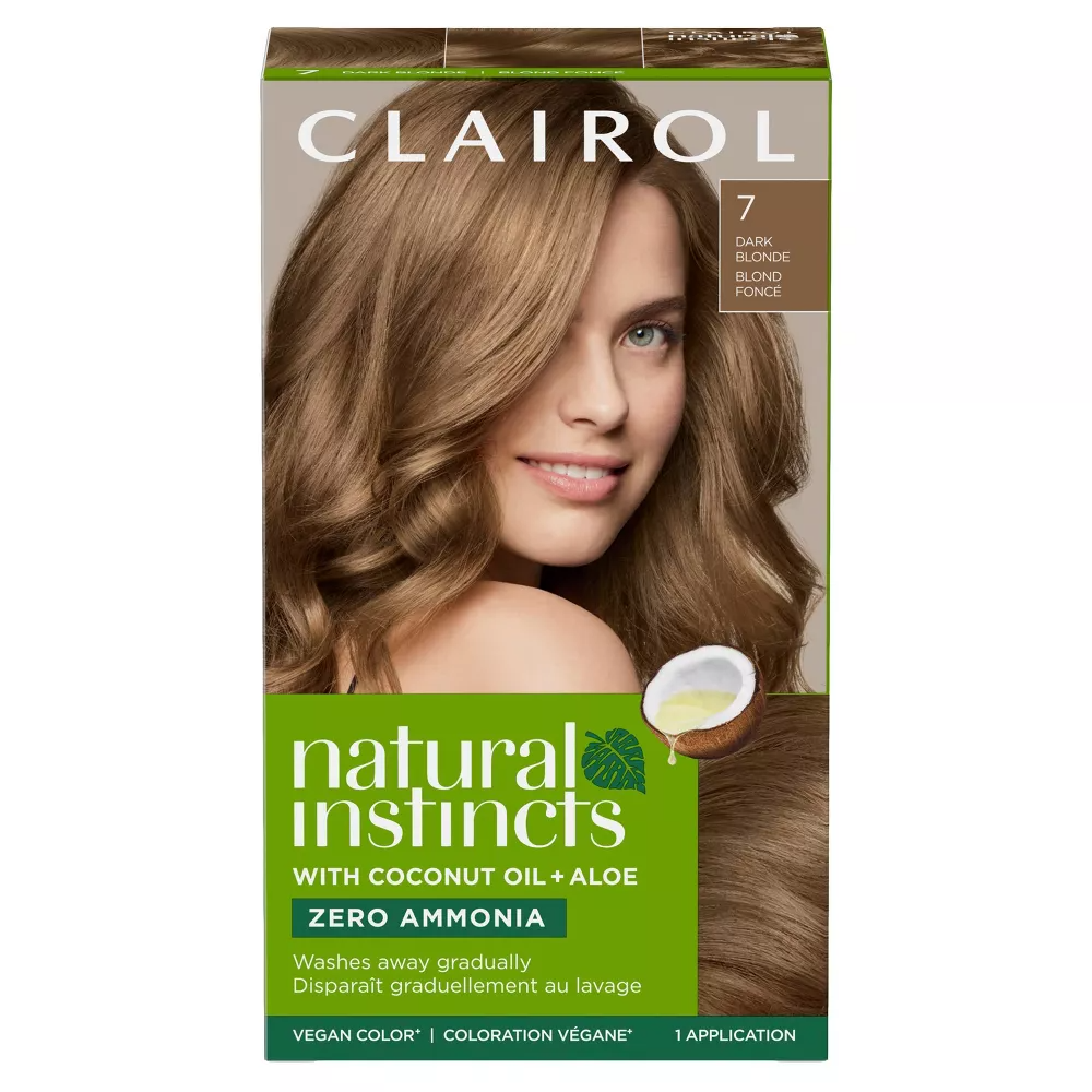 Clairol Natural Instincts Demi Permanent Hair Dye 7 Dark Blonde Hair Color Ammonia Free 1Ea